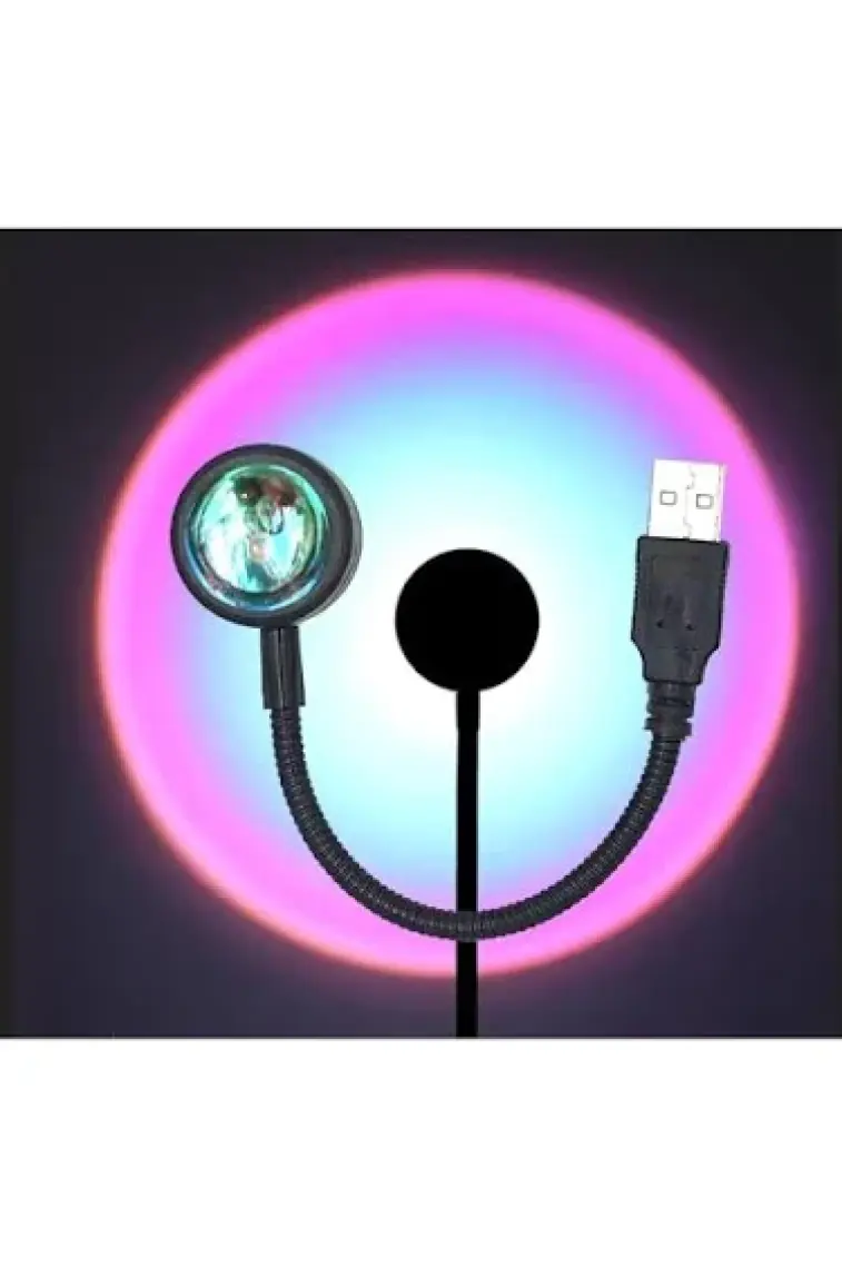 Sge Teknoloji USB LED 7 Renk 14 Mod Projektör Lambası Fotoğraf ve Video Çekim Işığı Dekoratif Işık