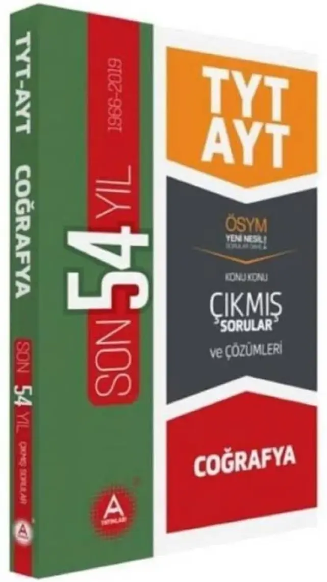 A Yayınları TYT AYT Coğrafya Son 10 Yıl Konularına Göre Tamamı Çözümlü Çıkmış Sorular