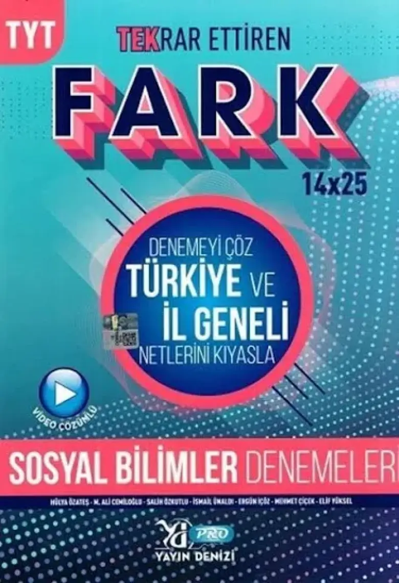 Yayın Denizi Yayınları TYT Sosyal Bilimler Fark 14 x 25 Tekrar Ettiren Denemeleri