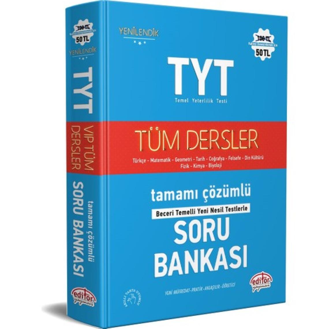 Editör Yayınları TYT Tüm Dersler Tamamı Çözümlü Soru Bankası