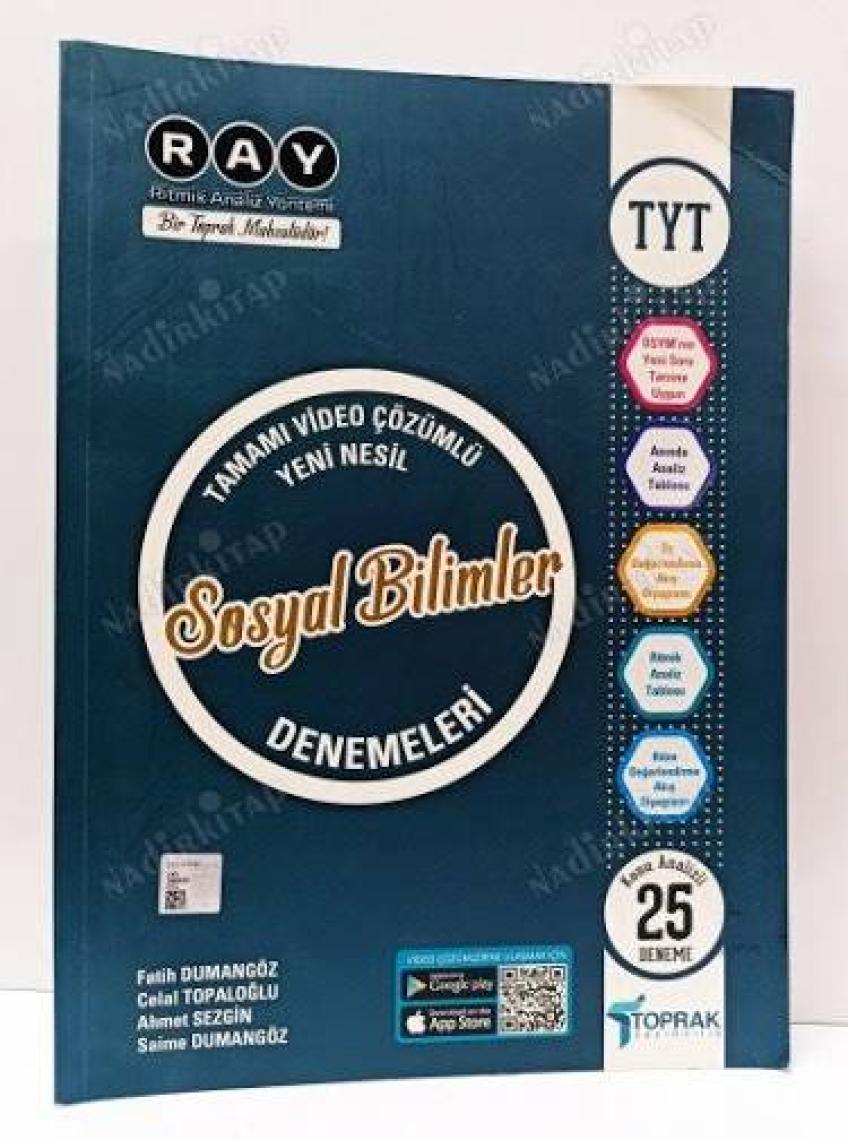 Toprak Yayıncılık TYT Sosyal Bilimler 25'li Deneme Kitabı