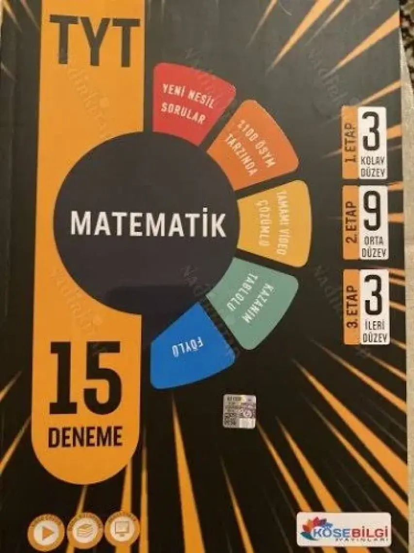 Köşebilgi Yayınları  TYT Matematik 15 Deneme