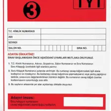 Yargı Yayınevi TYT Türkiye Geneli Deneme 3