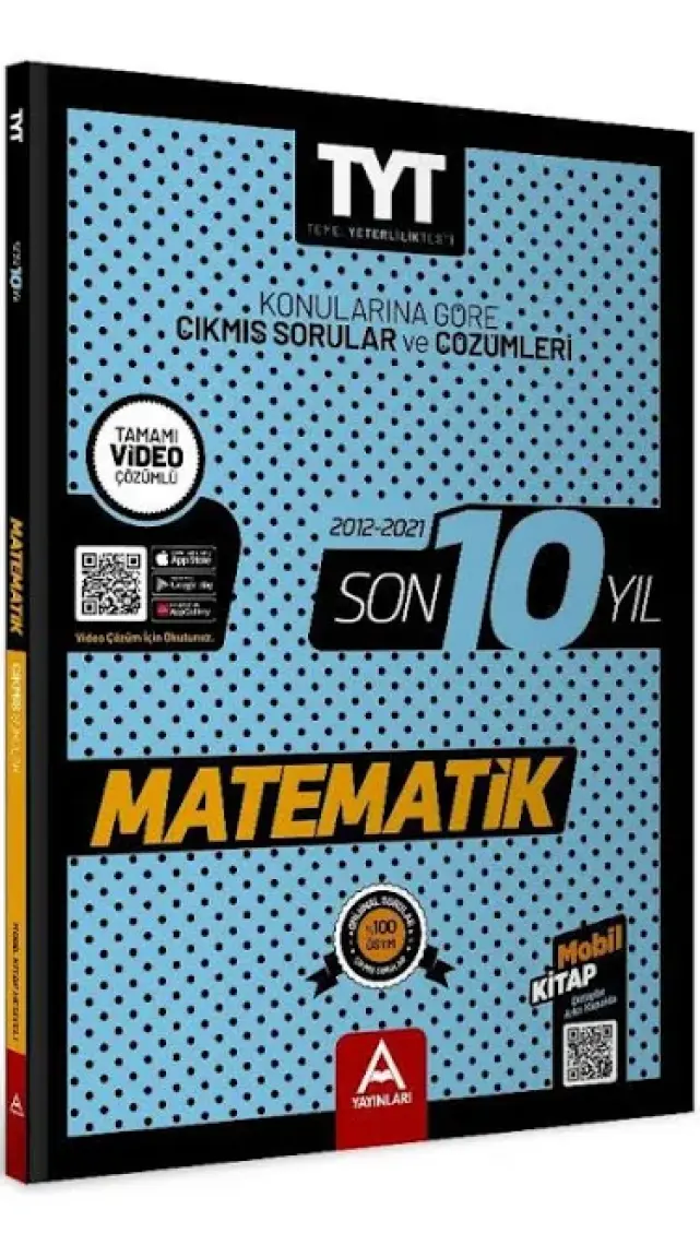 A Yayınları TYT Matematik Son 10 Yıl Çıkmış Soru ve Çözümleri Yeni 2022