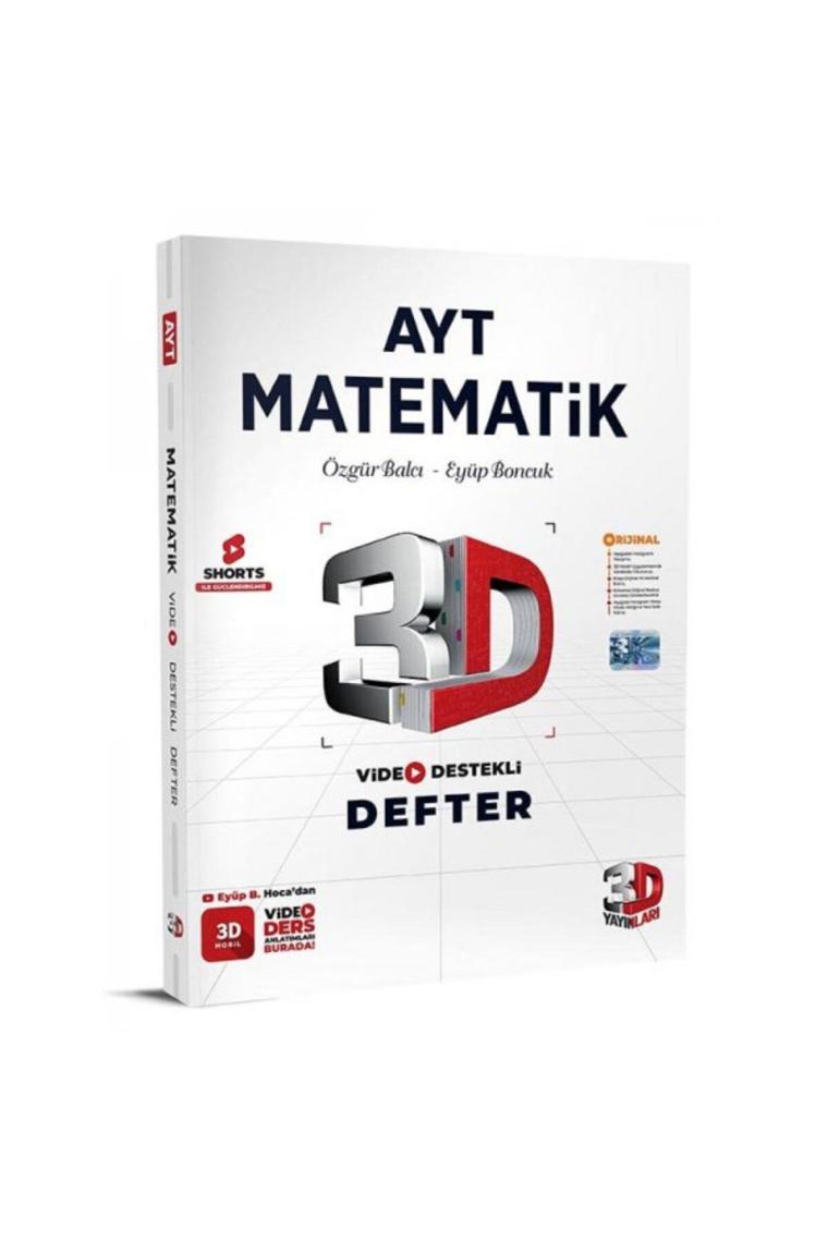 2024 AYT 3D Matematik Video Destekli Defter