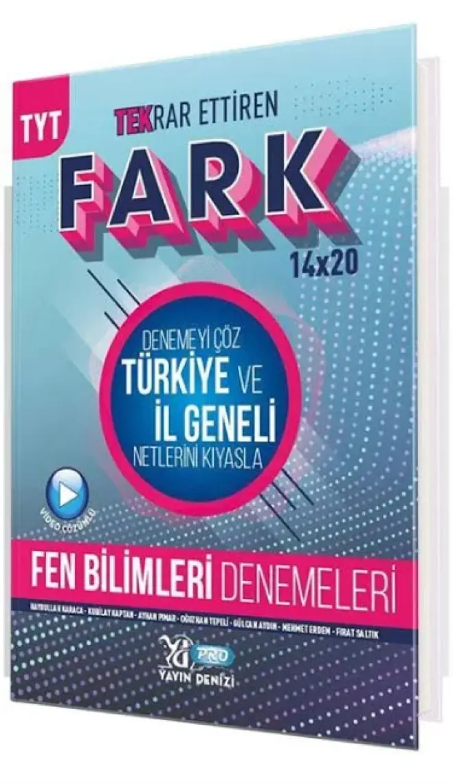 Yayın Denizi Yayınları TYT Fen Bilimleri Fark 14 x 20 Tekrar Ettiren Denemeleri