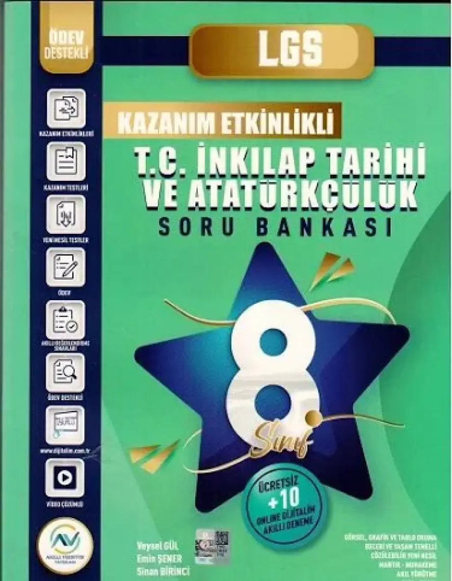 Av Yayınları  8. Sınıf Lgs T.c. Inkılap Tarihi ve Atatürkçülük Kazanım Etkinlikli Soru Bankası 2023