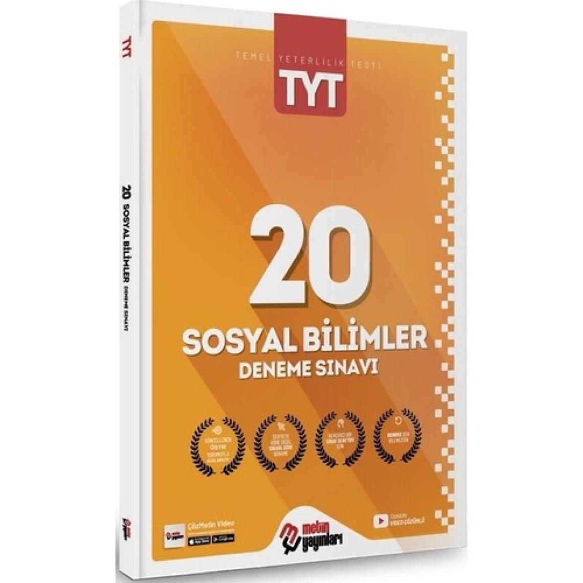 Metin Yayınları TYT Sosyal Bilimler 20 Deneme