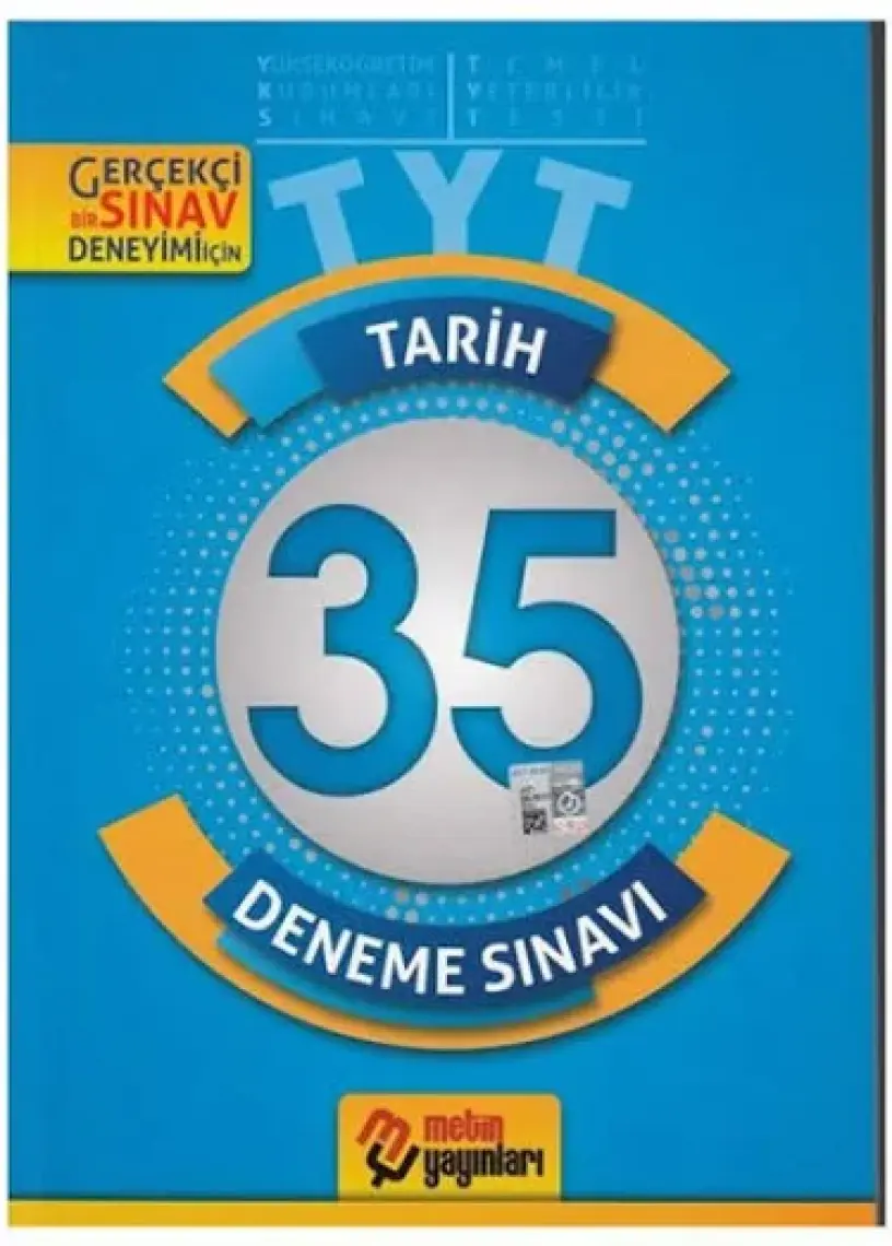 Metin Yayınları TYT Tarih 35 Deneme Sınavı