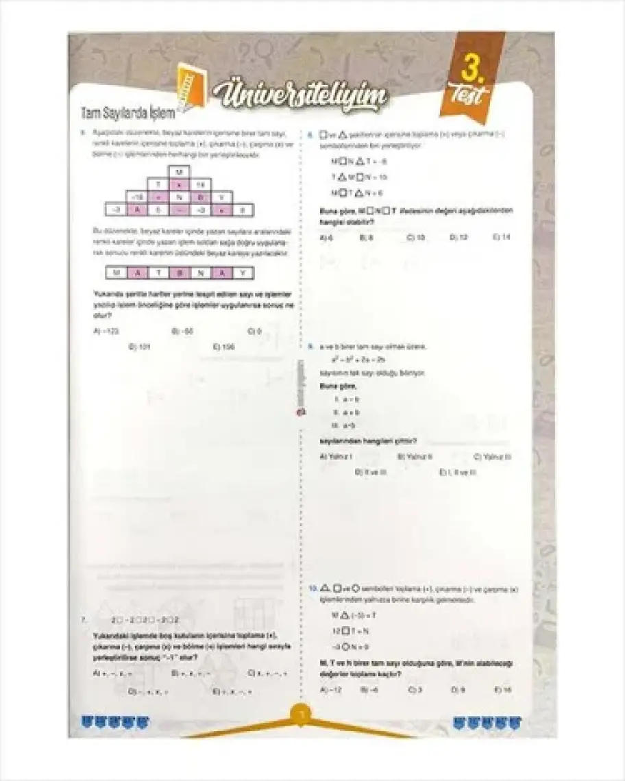 Metin Yayınları Tyt Matematik Soru Bankası