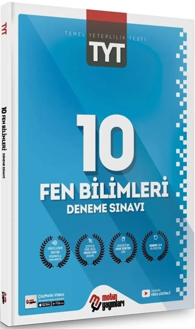 Metin Yayınları TYT Fen  Bilimleri 10 Deneme