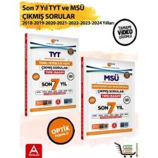 A Yayınları Son 7 Yıl TYT ve MSÜ Çıkmış SORULAR - 2024 - 2023 - 2022 - 2021 - 2020 - 2019 - 2018 Yılları