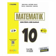 ÜçDörtBeş Yayınları Muhtelif Üçgen Akademi 10. Sınıf Matematik Konu Özetli Soru Bankası 5 Fasikül