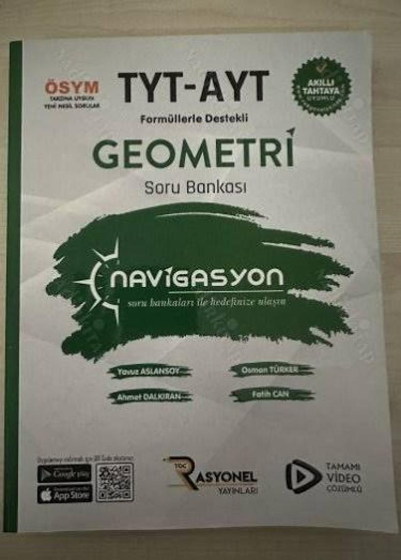 Rasyonel Yayınları Navigasyon TYT AYT Geometri Soru Bankası (Formüllerle Destekli)