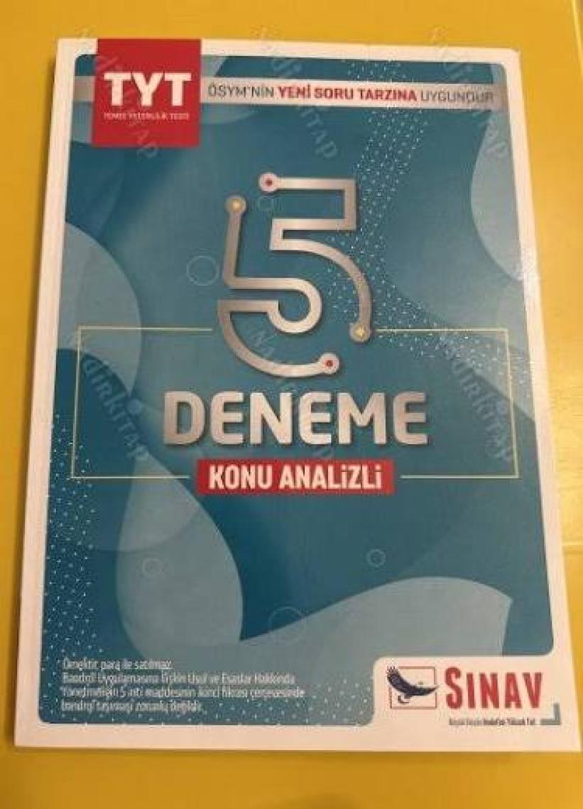 Sınav Yayınları TYT Konu Analizli 5 Deneme