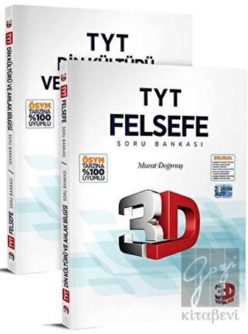Eğitim Vadisi Yayınları 3D Yayınları TYT Din Kültürü Ve Felsefe Soru Bankası Tamamı Video Çözümlü Murat Doğmuş