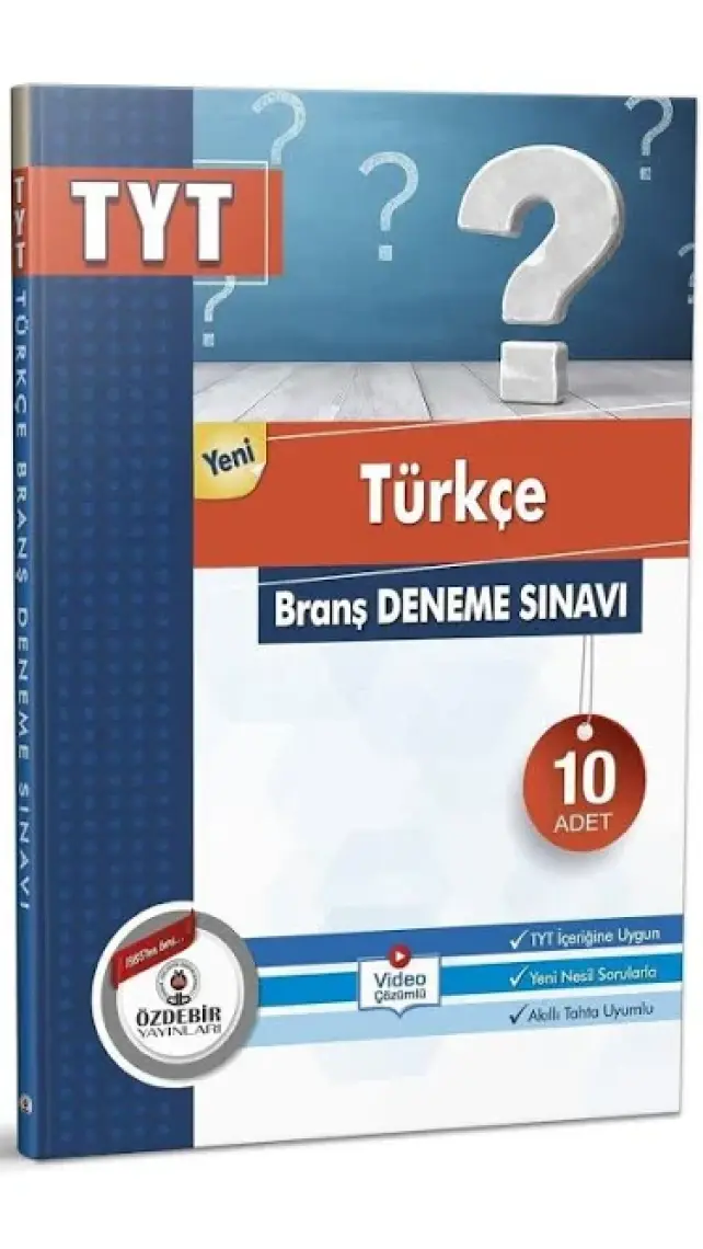 Özdebir Yayınları TYT Türkçe Branş 10'lu Deneme Sınavı