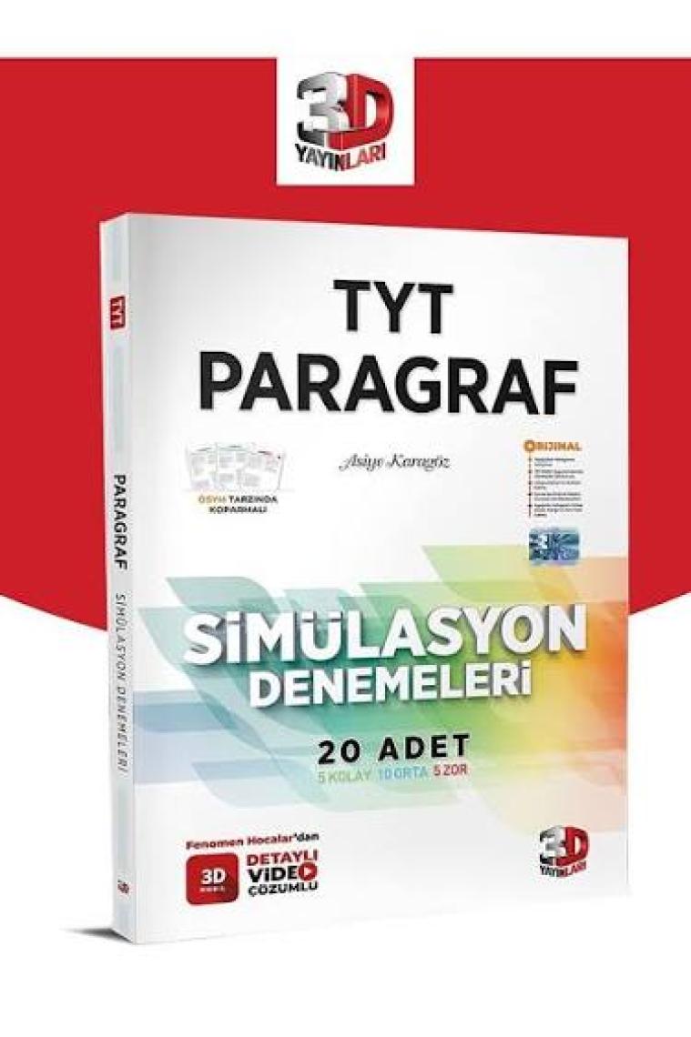 3D Yayınları 2023 TYT Simülasyon Paragraf Denemeleri