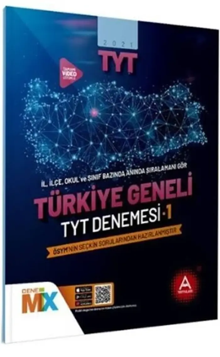 A Yayınları Türkiye Geneli TYT Çıkmış Sorular Denemesi-1 (Ciltli)