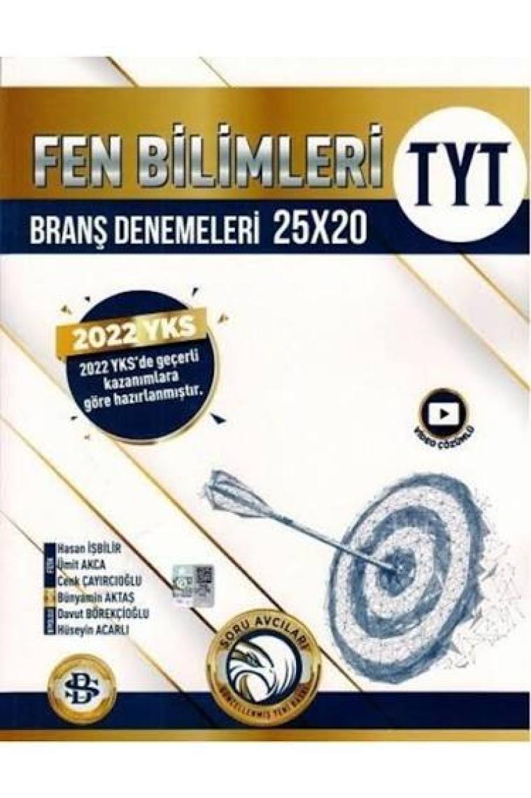 Bilgi Sarmal Yayınları TYT Fen Bilimleri 25 x 20 Branş Denemeleri