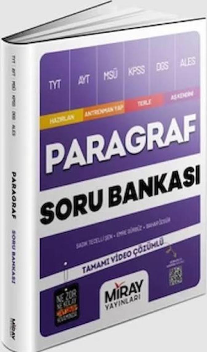 Miray Yayınları TYT Paragraf Soru Bankası - Sadık Tecelli Şen
