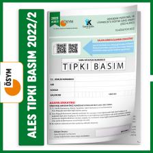 Ales 2022/2 ösym Tıpkı Basım Türkiye Geneli Dijital Çözümlü Çıkmış Soru Deneme Kitapçığı