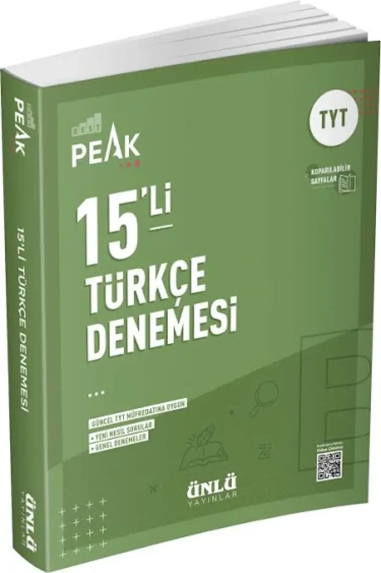 Ünlü Yayınları 2021 TYT Best Peak Türkçe 15'li Deneme