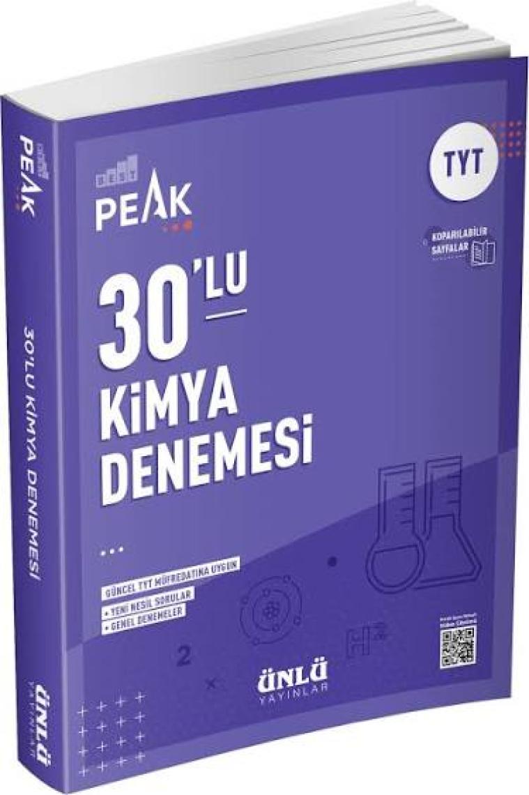 Ünlü Yayınları 2021 TYT Best Peak Kimya 30'lu Deneme