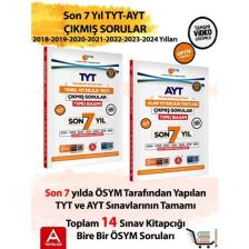 A Yayınları Son 7 Yıl AYT ve TYT Çıkmış SORULAR - 2024 - 2023 - 2022 - 2021 - 2020 - 2019 - 2018 Yılları