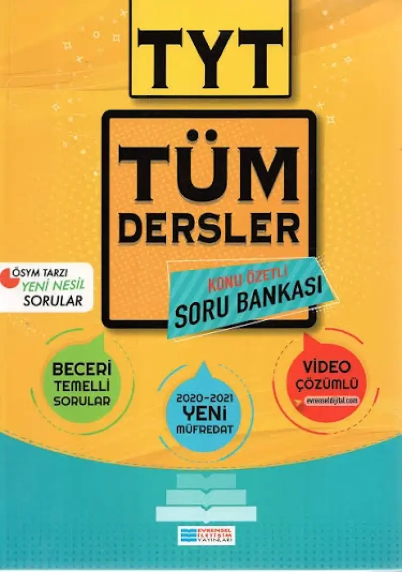 Evrensel İletişim Yayınları  TYT Tüm Dersler Konu Özetli Çözümlü Soru Bankası 1. Oturum