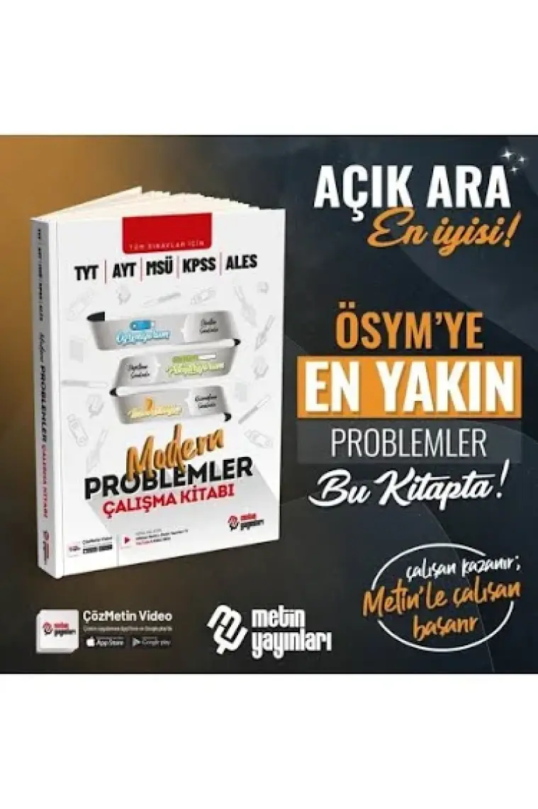 Metin Yayınları TYT MSÜ ALES Problemler 2022