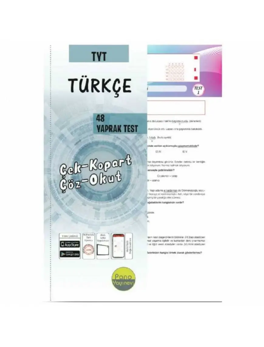 Pano Tyt Türkçe Yaprak Testleri (48 Adet) Çek Kopart