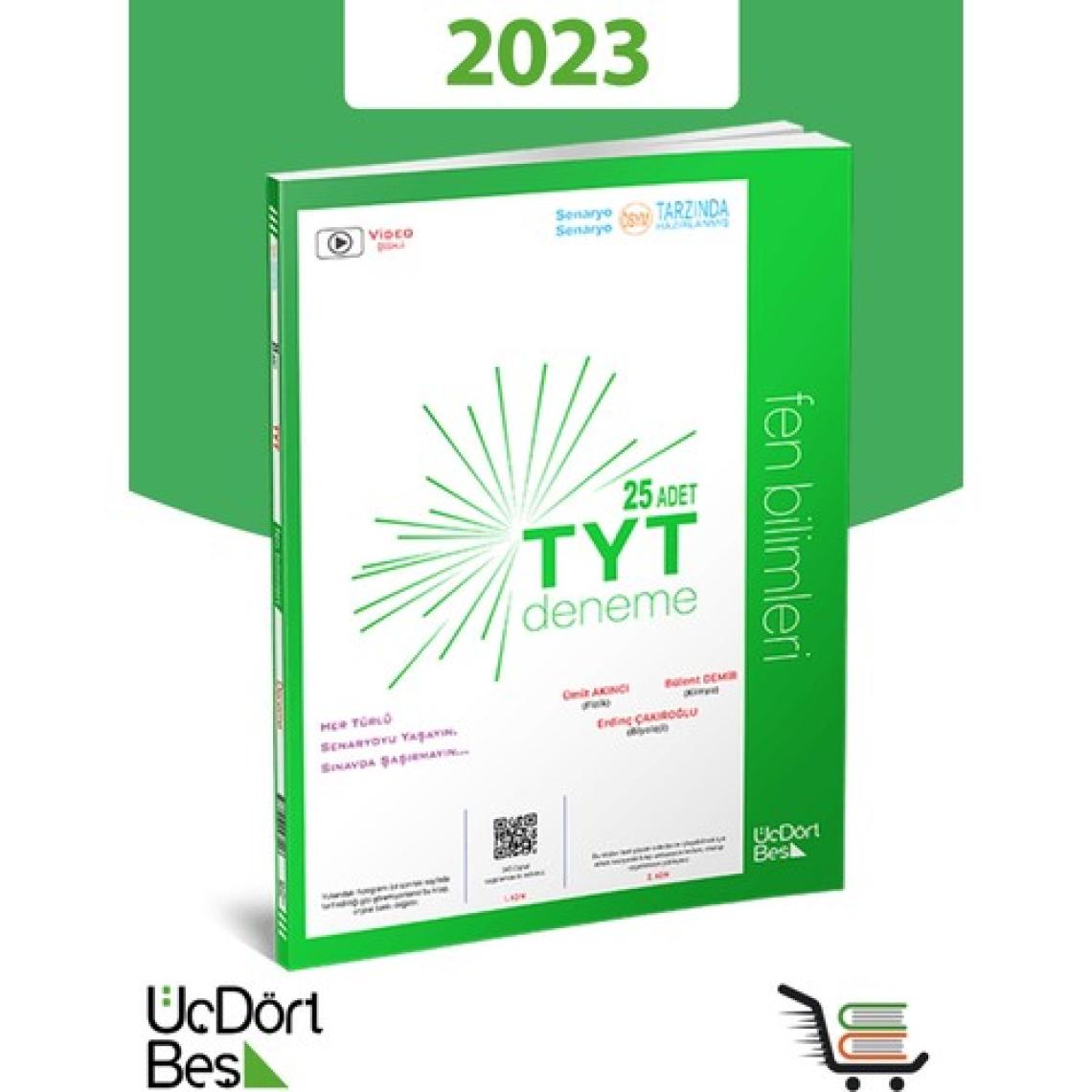 ÜçDörtBeş Yayınları 2023 Model-TYT 25'li Fen Bilimleri Denemesi