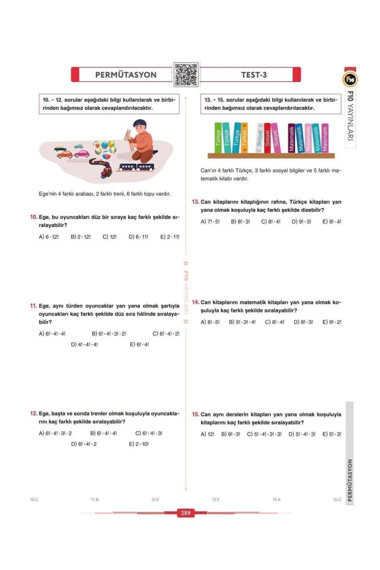 F10 Yayınları DGS KPSS TYT ALES Gerçel Matematik Geometri Video Ders Kitabı - Soru Bankası