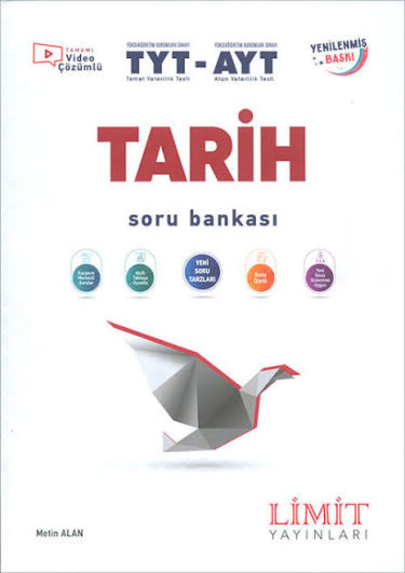Limit Yayınları TYT-AYT Tarih Soru Bankası 2024 Güncel Baskı