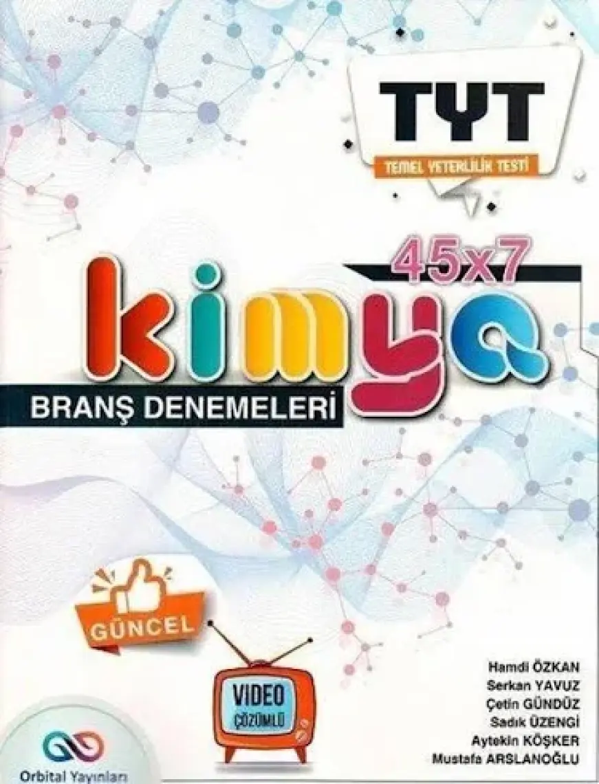 Orbital Yayınları TYT Kimya 45 x 7 Branş Denemeleri