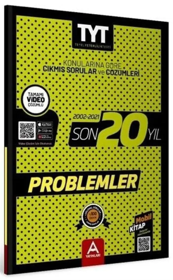 A Yayınları TYT- AYT Problemler Son 20 Yıl Soru ve Çözümleri