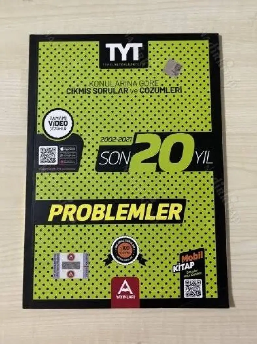 A Yayınları TYT- AYT Problemler Son 20 Yıl Soru ve Çözümleri