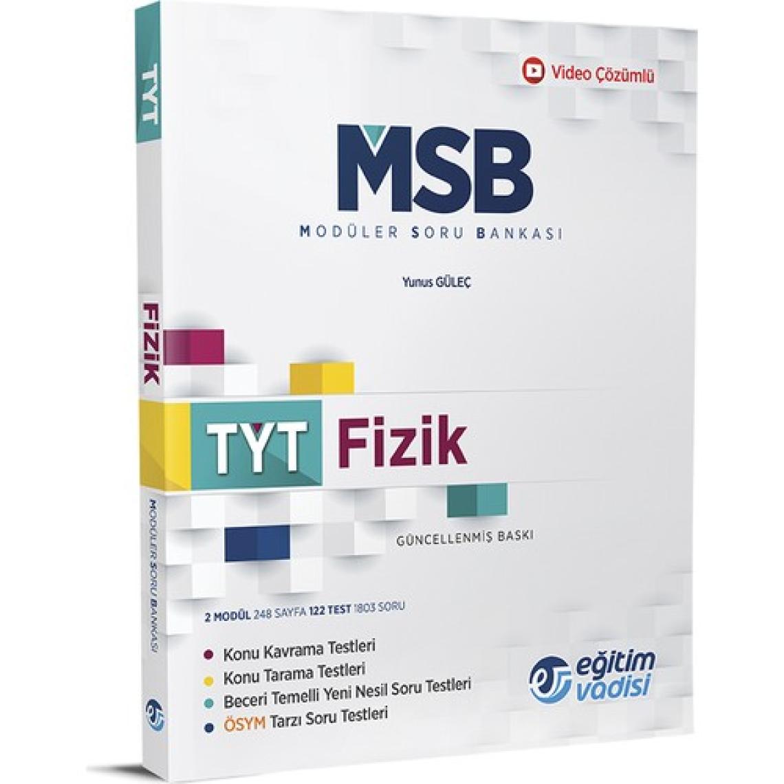 Eğitim Vadisi Yayınları TYT Fizik Modüler Soru Bankası Video ÇözümlüYunus Güleç