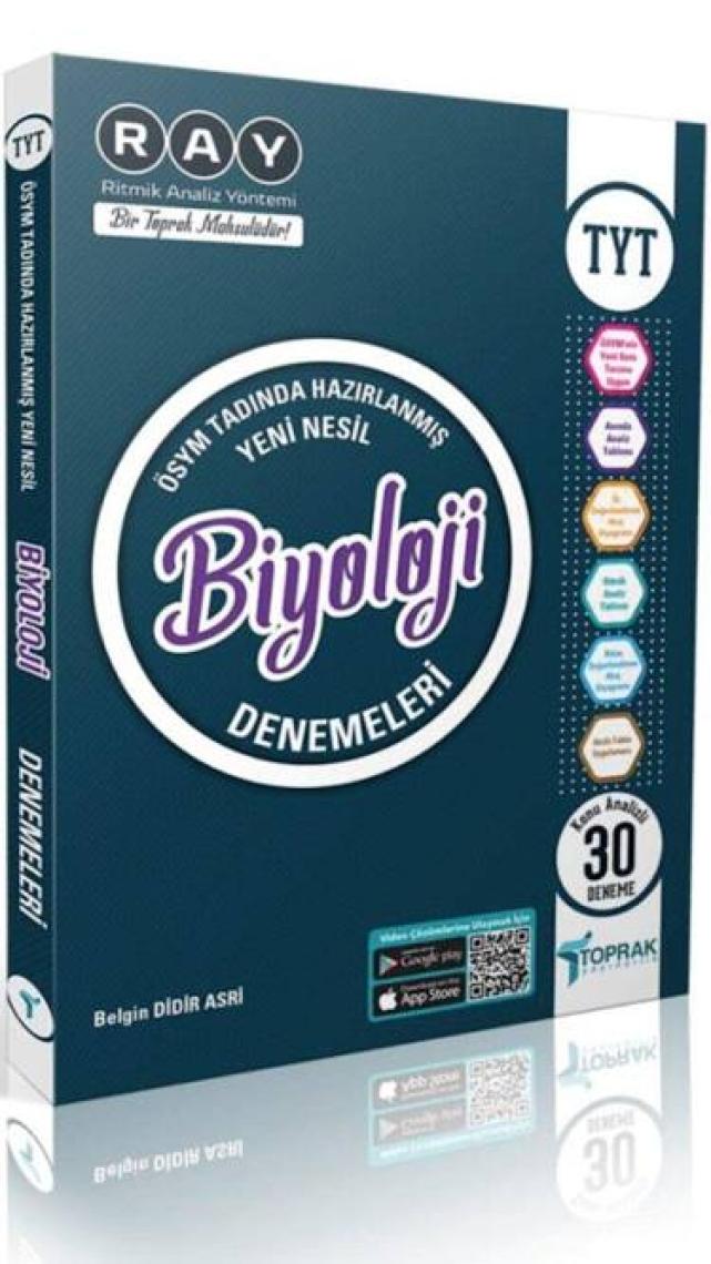 Toprak Yayıncılık TYT Biyoloji Deneme Kitabı Belgin Didir ASRİ