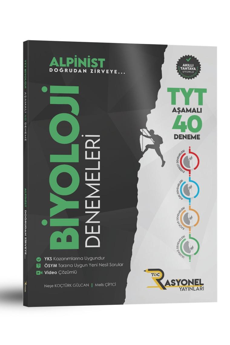 Rasyonel Yayınları TYT Biyoloji 40 lı Deneme Seti (Alpinist Serisi)