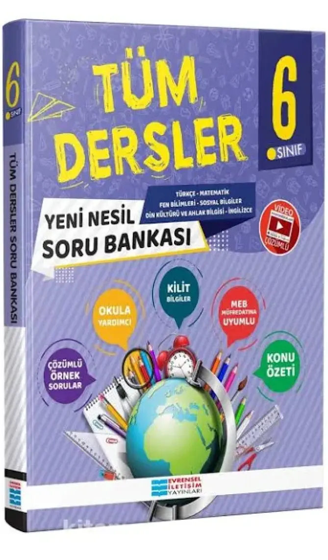 Evrensel İletişim Yayınları  6.Sınıf  Tüm Dersler Soru Bankası Yeni