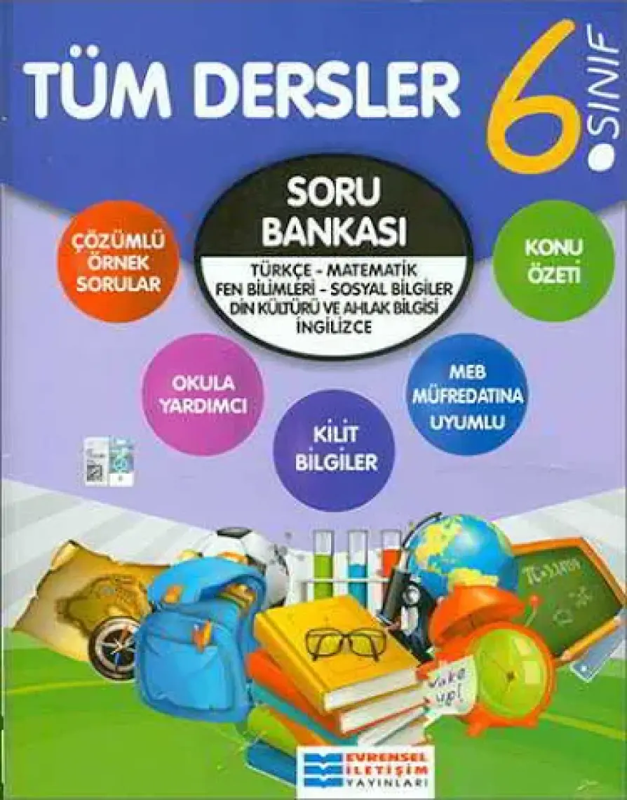 Evrensel İletişim Yayınları  6.Sınıf  Tüm Dersler Soru Bankası Yeni