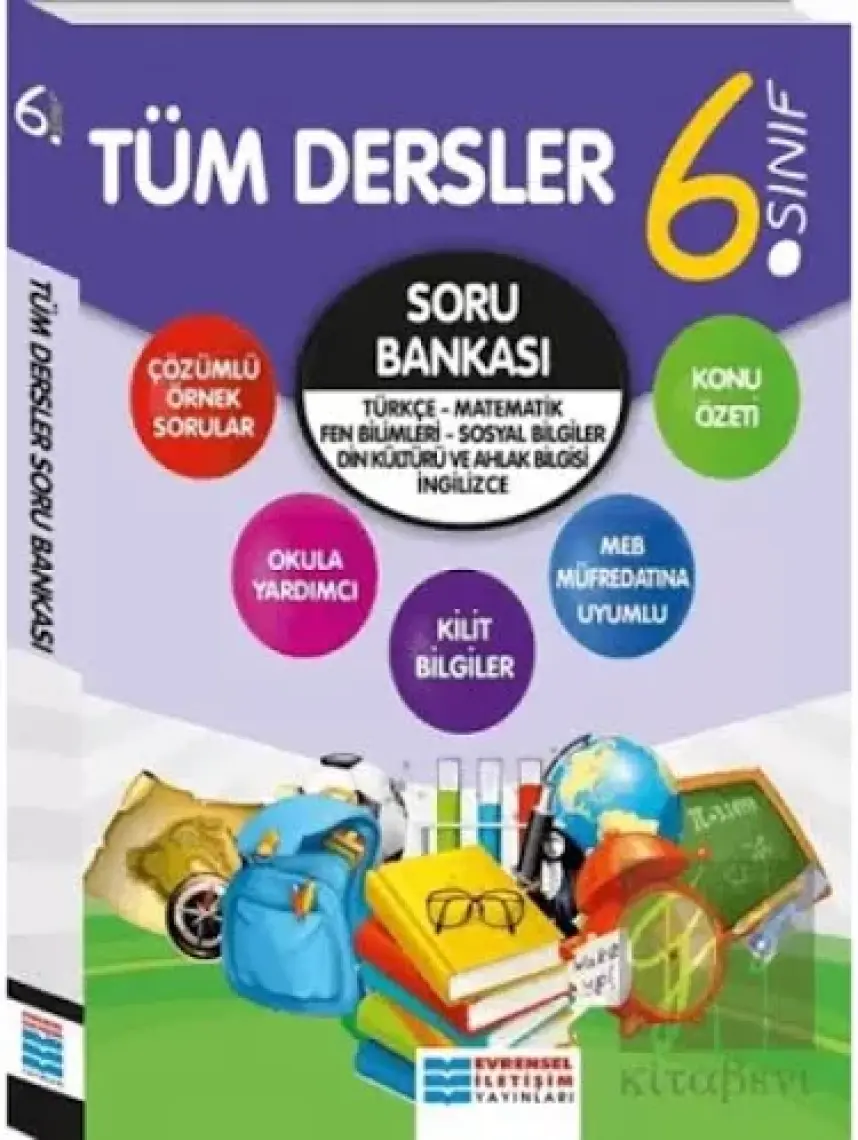 Evrensel İletişim Yayınları  6.Sınıf  Tüm Dersler Soru Bankası Yeni