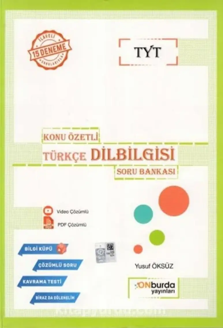 Onburda Yayınları TYT Konu Özetli Türkçe Dilbilgisi Soru Bankası