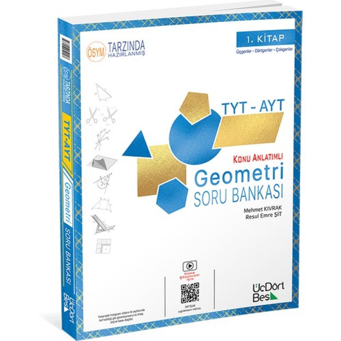 ÜçDörtBeş Yayınları Tyt Geometri Soru Bankası 2024 Yeni