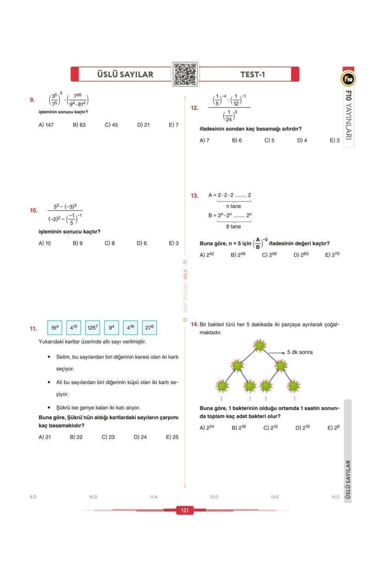 F10 Yayınları DGS KPSS TYT ALES Gerçel Matematik Geometri Video Ders Kitabı - Soru Bankası