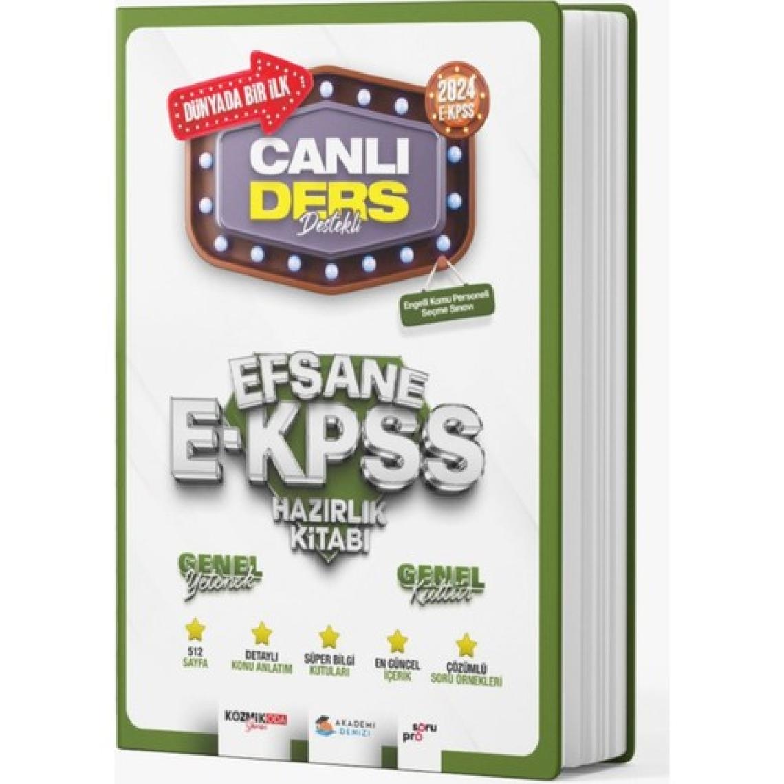 Akademi Denizi Yayınları 2024 Ekpss Genel Kültür Genel Yetenek Canlı Ders Efsane Hazırlık Kitabı