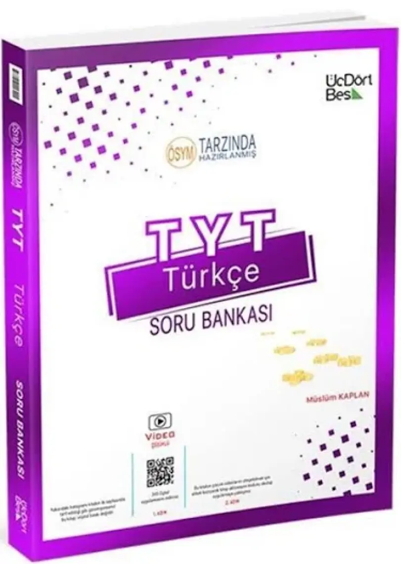 ÜçDörtBeş Yayınları TYT Türkçe Soru Bankası (2024-2025)