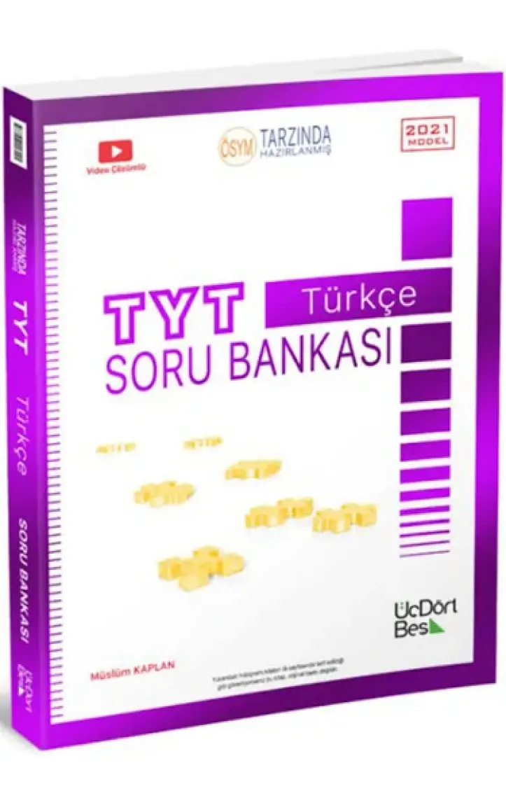 ÜçDörtBeş Yayınları TYT Türkçe Soru Bankası (2024-2025)